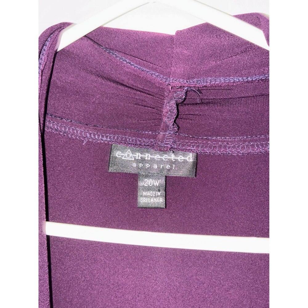 Connected Apparel Jacket Dress Women 20W Purple Glitter Wave Textured 2pc Set - Picture 3 of 10